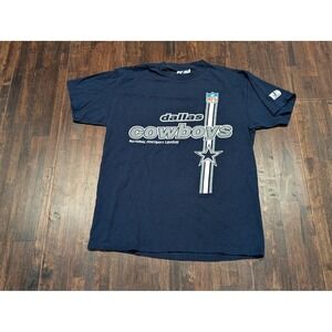 Vintage Dallas Cowboys Shirt Mens Medium Blue NFL Football Logo Athletic 90s